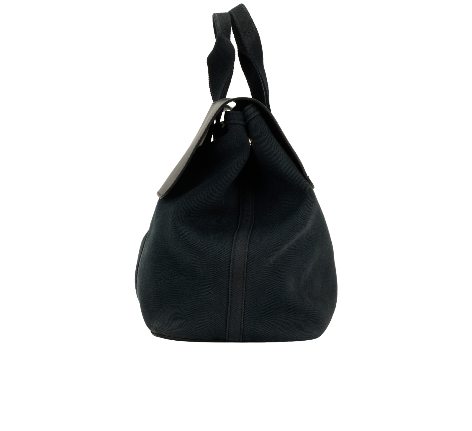 Valparaiso, &pound;350, Handbags, Black/Navy, Cotton/Leather, Bottom view